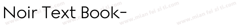 Noir Text Book字体转换